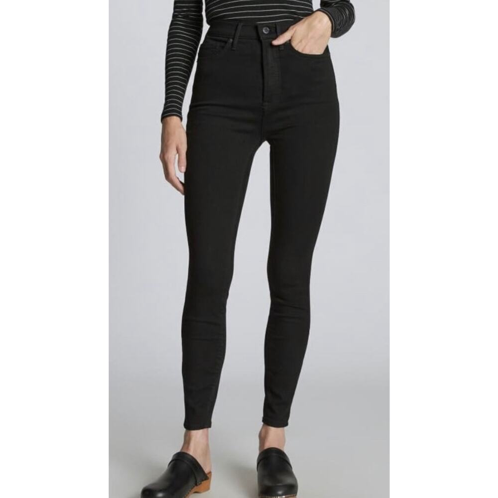 Everlane The High Rise Skinny Jeans Black 29 Tall Grunge Skater Goth Punk Casual